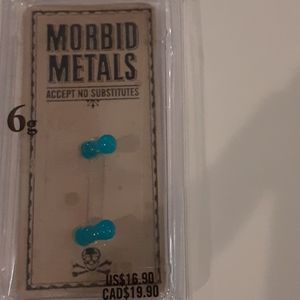 6g Blue Line Agate Stone Plugs